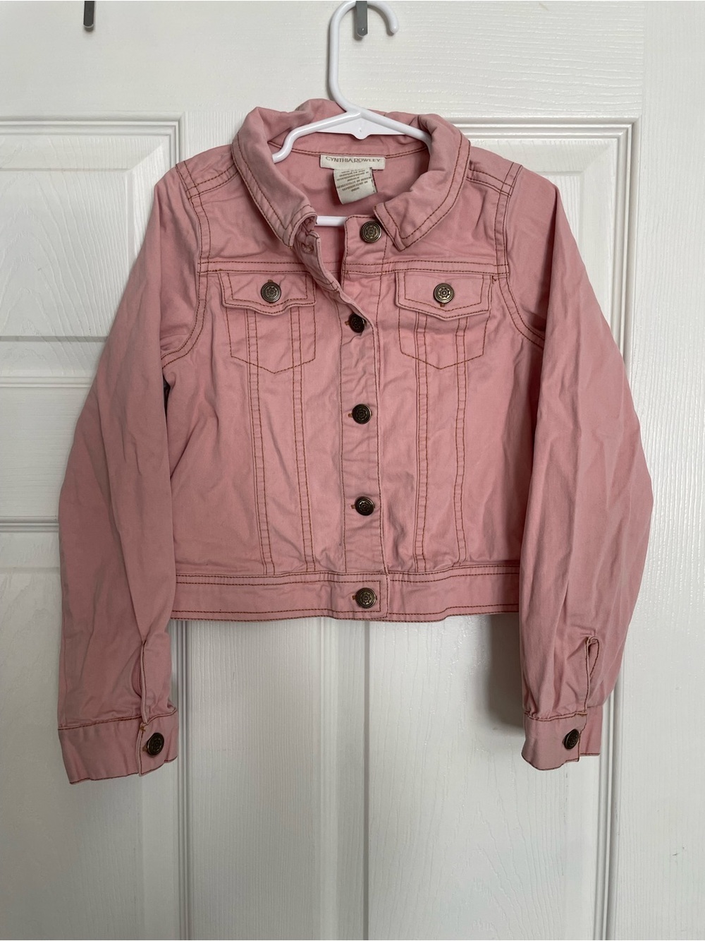 Cynthia Rowley Girls' M 7/8 Pink Denim Jacket